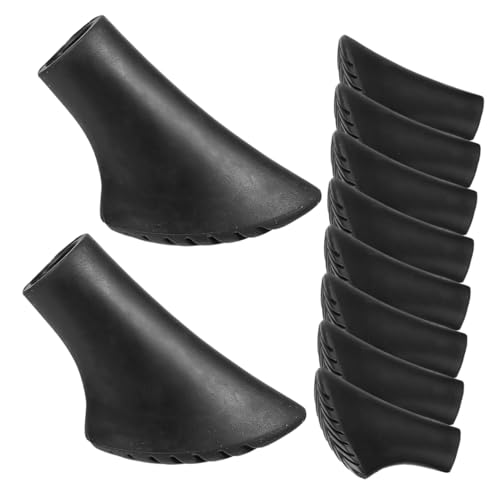 Embouts pour bâtons de randonnée en plastique - Manchons marche noir - 2