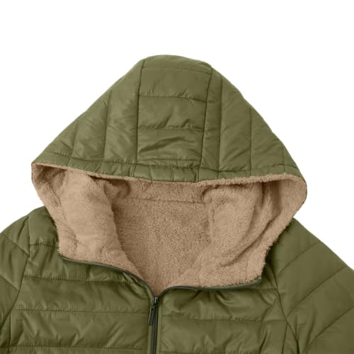 Puffer Coats for Women Short Quilted Warm Jackets Sherpa Lined Outerwear - image 7
