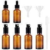 MULTI GEBRAUCH GLASFLASCHEN -- Verwenden Sie die Glas Sprühflasche für DIY, Parfüm, Desinfektionsmittel, oder als Raumspray. Die Pipettenflasche 30ml für ätherische Öle, und Parfümöle. Und pumpspender glas kann für Creme und Gesichtsserum verwendet werden.