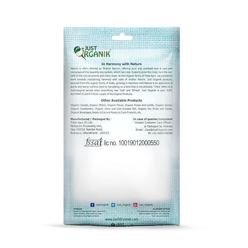 Just Organik - Organic Soybean Black 1 Kg (2 x 500 g) | Bhat ki Dal | 100% Organic | Ancient Grain from Uttarakhand | High Fiber and Protein | Rich in Antioxidants | Black Soyabean Bhatt | Black Bean