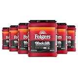 Folgers Black Silk Dark Roast Coffee, 9.6 Ounces (Pack of 6)