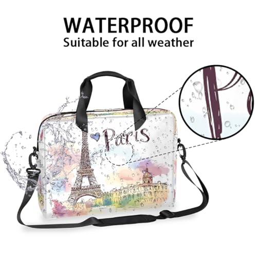 Bolso para laptop tipo mensajero con diseño de Torre Eiffel miniatura 2