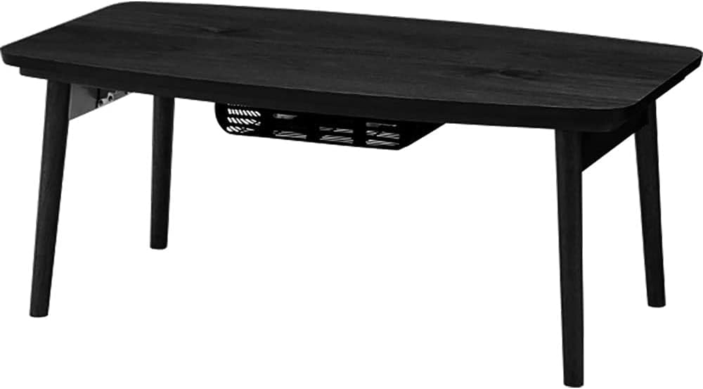AZUMAYA Kotatsu Heater Folding Legs Table W36xD20xH14.5 Inches Natural Wooden Material Wooden Black Color Electric AC110/120-Voltage 400-Watt for USA and Canada Home Living Protoya OEM ELFI120BK