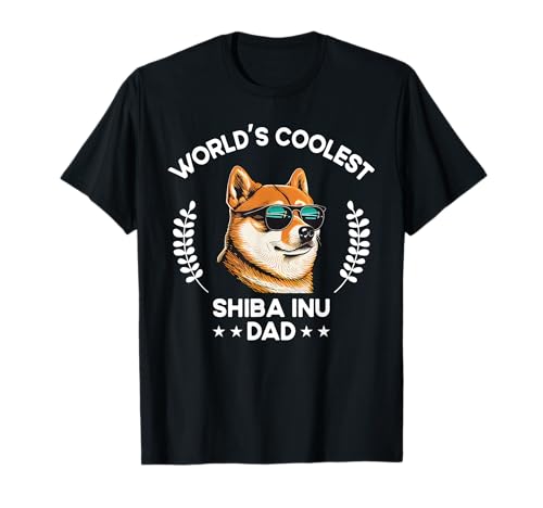 World's Coolest Dog Dad Papa – Herren Shiba Inu T-Shirt
