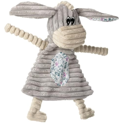 HUNTER HUGGLY BLANKET DONKEY, Hundespielzeug, Plüsch, Kuscheldecke, Esel, 27 cm, grau