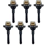 N51WSTAR 4 Holes Ignition Coil Packs Set Of 6 Compatible With BMW 318 320 325 520 525 530 540 730 740 840 M3 1.8 2.0 2.5 3.0 4.0 l4 l6 v8 E32 E34 E36 E38 M50 M52 M60 Uf226 Uf68 12131703359