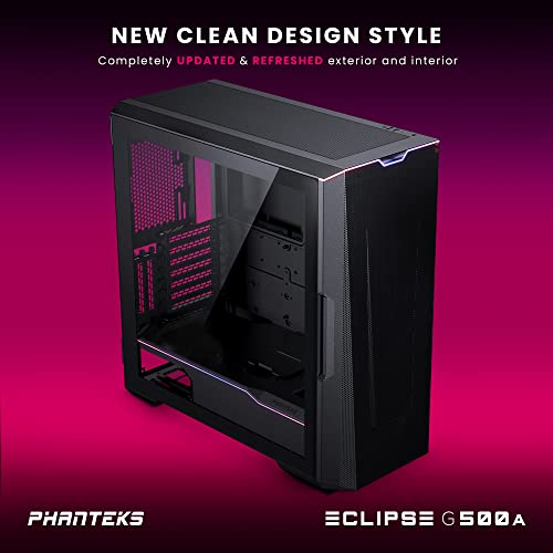 Phanteks Eclipse G500A Mid Tower Case, Fanless, Drgb, Black #TOP4