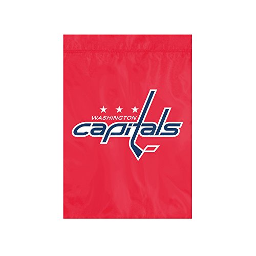 Party Animal NHL Team Premium Garden Flag, 12.5" x 18" Double-Stitched Nylon, Outdoor House Décor for Yard, Porch & Garden, Washington Capitals