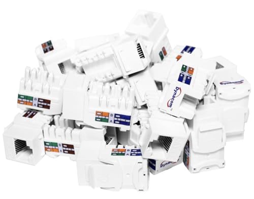 Kwikjack CAT5E Data Jack - 25 Piece Pack - White (10605K25-WH) by Dynacom