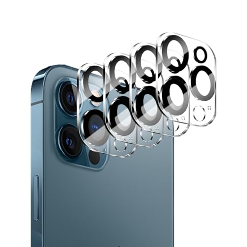 Lyootam 4 Stück Kamera Schutzfolie für iPhone 12 Pro Max 9H Panzer Schutz Glas Ultra-Klar Anti-Bläschen Anti-Kratzer