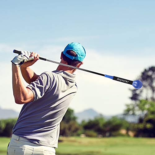 Asyxstar Golf Swing Trainer Aid - Power Flex Golf Swing Training aid for Strength and Tempo Golf Warm Up Stick