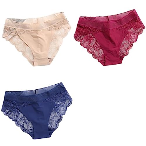 Dentelle sans couture pour femme : célébrez votre féminité avec ce lot de 3 culottes