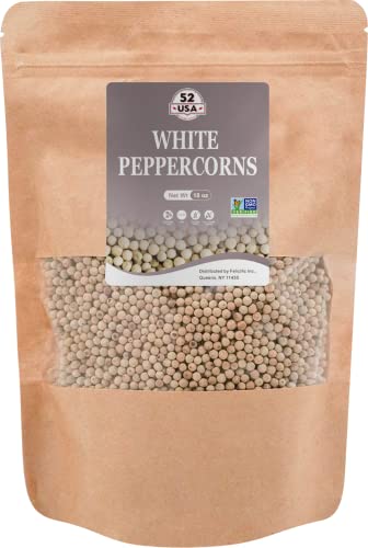 52Usa White Pepper 18 Oz, Whole White Peppercorn, Peppercorn Blend Of Grinder, Bulk White Pepper For Grinder, White Peppercorns Bulk (Pack Of 2) #TOP1