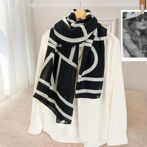 WZX Boho Scarf for Women Lightweight Floral Printed Scarves Fashion Shawl Wraps for All Season2