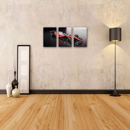 Image of Wrap & Wish Ferrari 2026 SF26 Red Formula One Car Isometric View Wall Split Posters Set (A3 Size, 12x18 Inch) | Pack of 3 | Vintage F1 Designs & Marvel Room Decor