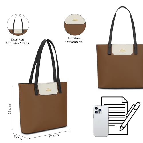 Image of Lavie Women's Colourblock Jossie Tote Bag | Tote Bag for Work | Ladies Purse | Stylish Shoulder Bag | Gift for Women