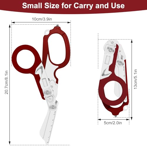 Image of 6-in-1 Heavy-Duty Emergency trauma shears|Folding Emergency Shears| | Multifunctional Life-Saving Tool|Suitable for Emergency Rescue|Outdoor Exploration|DIY Construction and Maintenance|