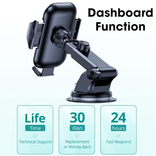 Sounce Car Phone Holder Mount, [Military-Grade Suction & Super Sturdy Base] Universal Phone Mount for Car Dashboard Windshield Air Vent Hands Free Car Phone Mount for All Smarphone iPhone Android
