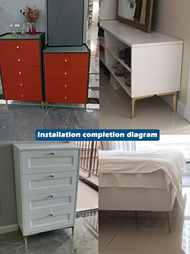 Kaupuar 7 Inch Antique Brass Furniture Legs For Cabinet Sofa Couch Table Chair Bed Support Set Of 4 Metal Mid Century Modern Legs Diy Replacement #TOP4