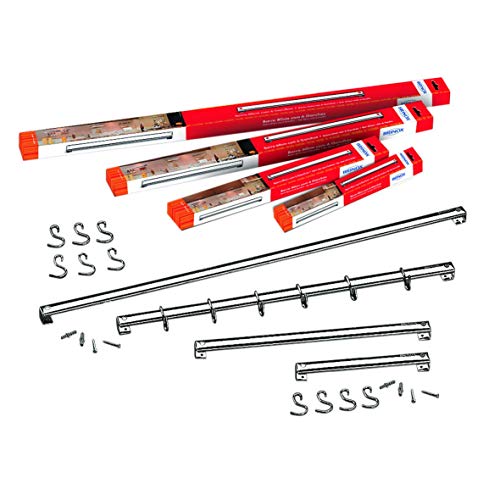 Barra Aço Inox com 6 Ganchos 60 cm - Top Pratic