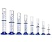 Thick Glass Graduated Cylinder Measuring Liquid Lab Cylinders with Anti-falling Plastic Base and Bumper Guards (glass, 5ML)