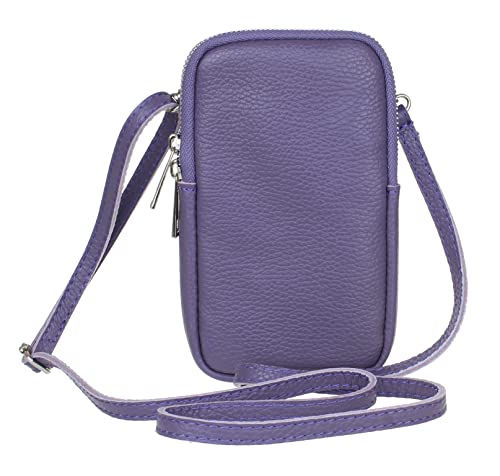 Sac à main en cuir véritable élégant et compact pour votre téléphone portable
