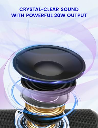 Portable 20W Bluetooth Speaker with RGB Lights & 2500mAh Battery - Image 3