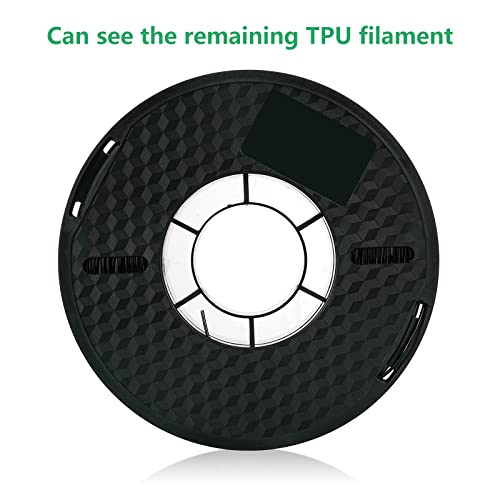 Image of Kingroon TPU 3D Printer Filament, Dimensional Accuracy + /- 0.03 mm, 1 kg Spool(2.2lbs), 1.75 mm,Black