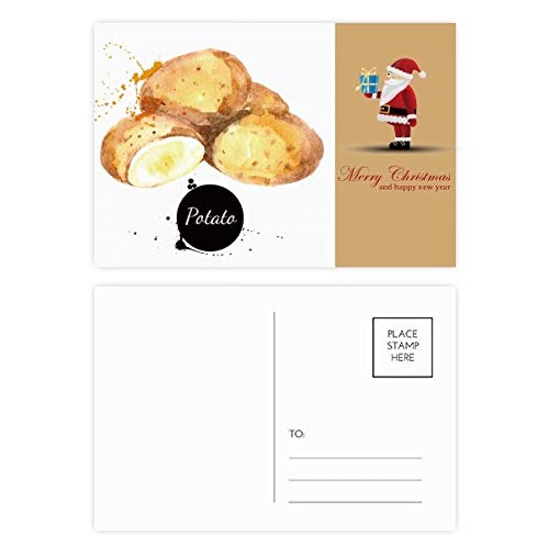 Cartes postales légumes et Père Noël : lot de 20 cartes pour vœux originaux