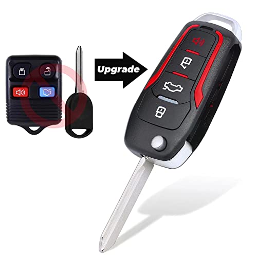 Keymall keyless Entry Replacement Car Key Fob Remote Transmitter 4D63 for Ford, Lincoln, Mercury CWTWB1U345
