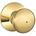 Schlage F40PLY605 Plymouth Privacy Knob, Bright Brass