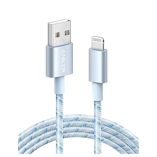 Anker 6ft Lightning Cable, 331 Cable, Premium Nylon USB-A to Lightning Cord, MFi Certified for iPhone Chargers, iPhone SE/Xs/XS Max/XR/X/8 Plus/7/6 Plus, iPad Pro Air 2, and More (Winter Blue)