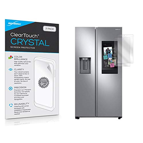 BoxWave Screen Protector Compatible with Samsung Family Hub Refrigerator with Generic (Non-AKG) Speaker - ClearTouch Crystal (2-Pack), HD Film Skin - Shields from Scratches