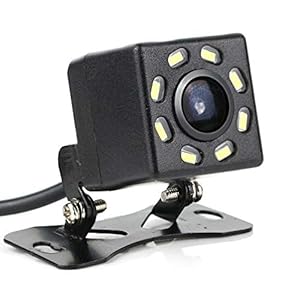 Achteruitrijcamera, achteruitrijcamera auto met Ultra HD 8 LED nachtzicht, 170 ° kijkhoek, waterdicht, 12 V universeel voor personenauto/vrachtwagens/UV/RV/Pickup/Vans kentekenplaathouder