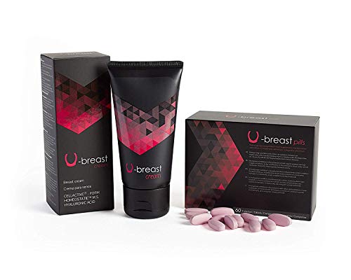 Crema de pecho y píldoras  el paquete definitivo 100% natural para la ampliación de senos  solo 4 semanas para pechos más firmes, redondos y más grandes