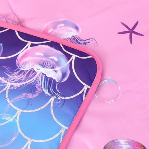 Image of Toddler Nap Mat with Pillow, Large Rolled Mermaid Napping Mats | Toddler Sleeping Bag, Nap Mats for Daycare, Preschool, Travel Sleeping Bag for Girls, Toddler Nap Mat Sleep Mat for Daycare