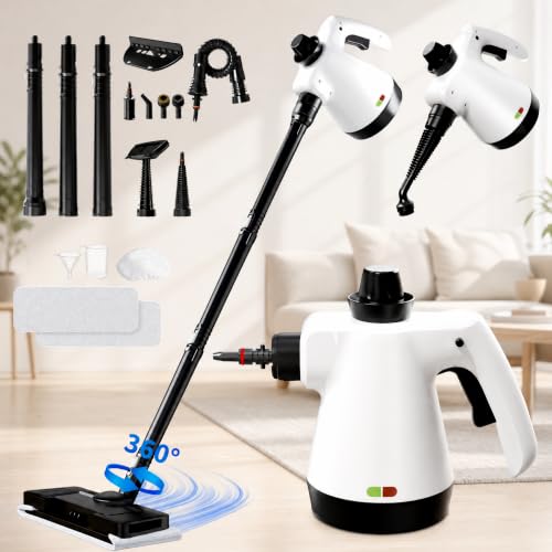 Handheld Steamer for Hardwood Floors，Steam Mop, Detachable Steam Cleaner 16-in-1 Lightweight, Home, Tile, Clothes, Windows Cleaning