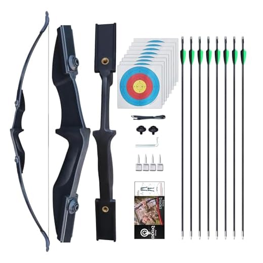 tongtu 40lbs Bogenschießen Takedown Recurve Pfeil- und Bogen-Set für Erwachsene Anfänger Rechtshänder Langbogen-Kit für Schießübungen im Freien (40LBS)