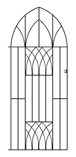 Abbey Modern Tall Bow Garden Gates 914mm GAP x 1950mm High wrought iron metal pedestrian entrance gate ABZP42