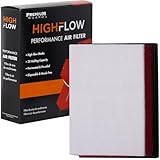HIGHFLOW High Performance, Pre-Oiled Disposable Engine Air Filter PA6272X | Fits 2015-2024 Ford Edge, 2013-2020 Fusion, 2013-2020 Lincoln MKZ, 2019-2023 Nautilus, 2016-2018 MKX