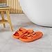 Weweya Pillow Slippers for Women Men Slides Sandals with Double Buckle Orange Men Size 10 10.5 Women Size 11 11.5