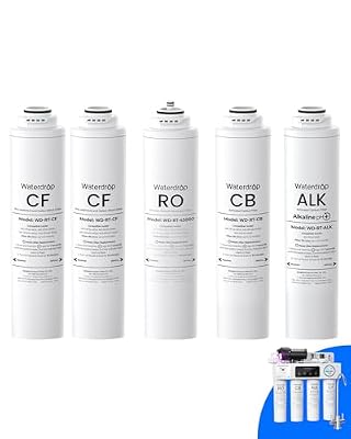 Waterdrop RT-2CFCBALKRO Filter, Replacement for Waterdrop T4-A Tankless Reverse Osmosis System (????????*???? + ????????*???? + ????????????*???? + ????????*????)