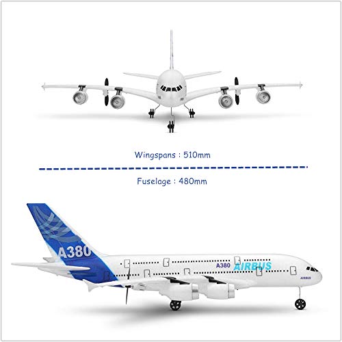Landbow Remote Control Airplane – 2.4Ghz 3 Channels RC Plane Ready to Fly, 510mm Wingspan 6-Axis Gyro RC Airplane for Kids & Adults, Stability Flight RC Aircraft for Beginner