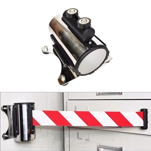 Barrera magnética retráctil de pared para control de multitudes exterior 2