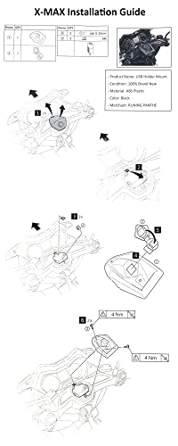 Support de navigation moto pour Yamaha Xmax NMAX avec charge sans fil USB
