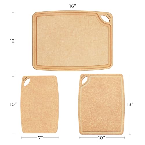 Set 3 en 1 Tabla de Cortar Rectangular de Compuesto Natural miniatura 2