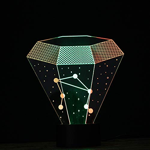 Preisvergleich Produktbild 3D Nachtlicht Waage LED Illusion Lampe Tischlampen, 7 Farbwechsel Nachttischlampe Kinderzimmer Familien dekoration Kind Geburtstag Geschenk Spielzeug