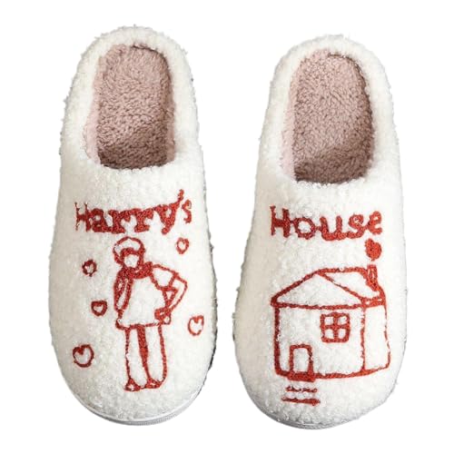 BibHoly Halloween Pumpkin Slippers for Women, Winter Warm No