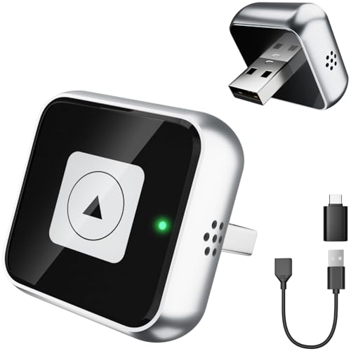 Wireless CarPlay Adapter, Wired to Wireless Car Adapter, Suitable for Apple iPhone & Android, Fast Auto-Connect, USB & Type-C, Supports 800+ Models with Built-in Wired Car Play/Android Auto