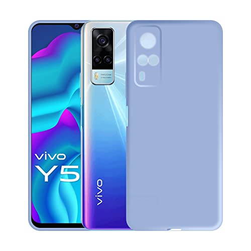 Image of Case Creation Liquid TPU Silicone Cover for Vivo Y53s Soft Case,Anti-Dirty Slim Case Frosted Matte Cute Candy TPU Raised Bezel (Splash of Color) Back Case Cover for VivoY53s -Navy Electric Blue